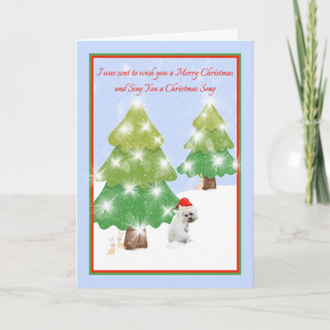 Carte Noël 2020 avec le chien triste (Devant)