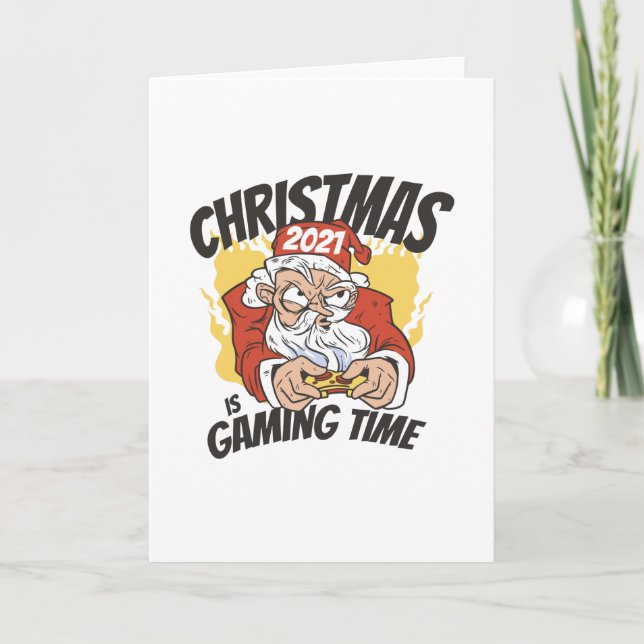 Carte Noël 2021 est temps de jeu - Gamer (Devant)