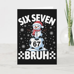 Carte Noël 67 Mème Football Bonhomme de Neige Bruh Drôle