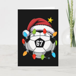 Carte Noël 67 Mème Football Ll Chapeau de Père Noël Drôl