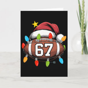 Carte Noël 67 Mème Footll Chapeau de Père Noël Drôle Xma