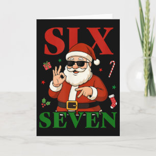 Carte Noël 67 Six Sept Funny Gen Z Alpha Argot Mème
