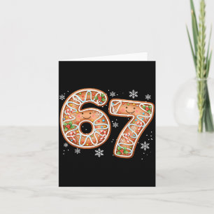 Carte Noël 6 7 Six Sept Drôle 67 Mème Pain d'épice