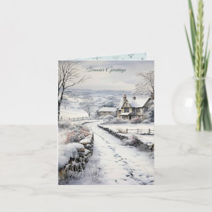 Carte Noël à la ferme des neiges