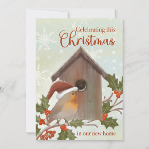 Carte Noël à New Home Oiseaux et oiseaux