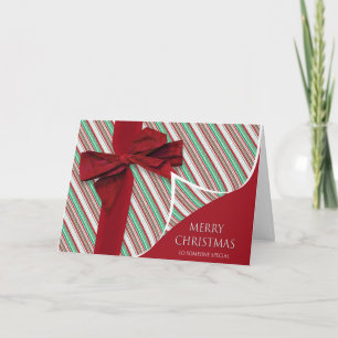 Carte Noël À Quelqu'Un Cadeau Spécial Gros Bow