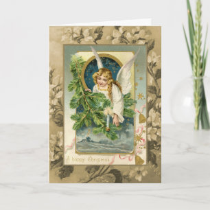 Carte Noël Angel Reproduction Vintage