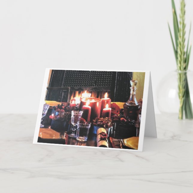 CARTE NOËL APPORTE SOUVENIRS ET SOUVENIRS D'AMIS (Devant)