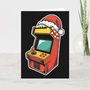 Carte Noël Arcade Gamer Festive Fêtes Noël