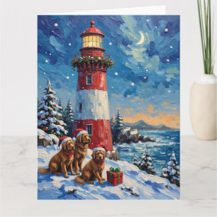 Carte Noël au phare de Terre-Neuve