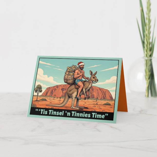 Carte Noël australien drôle (Devant)