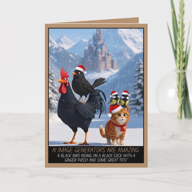 Carte Noël avec des sous-entendus drôles (Devant)