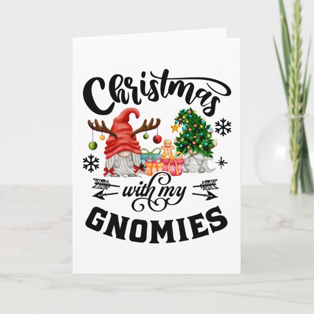 Carte Noël avec mes Gnomes de Noël (Devant)