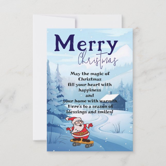 Carte Noël avec Père Noël (Devant)