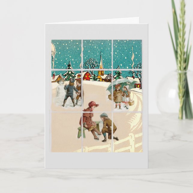 Carte Noël avec un sentiment Vintage (Devant)