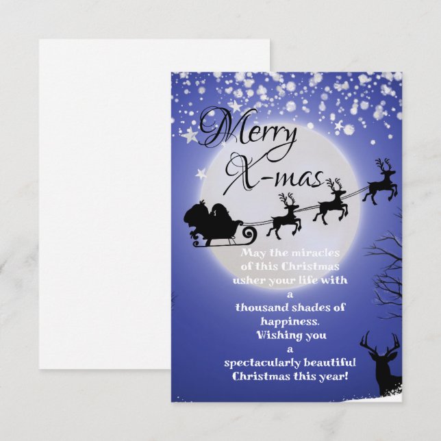 Carte Noël avec votre équipe (Devant / Derrière)