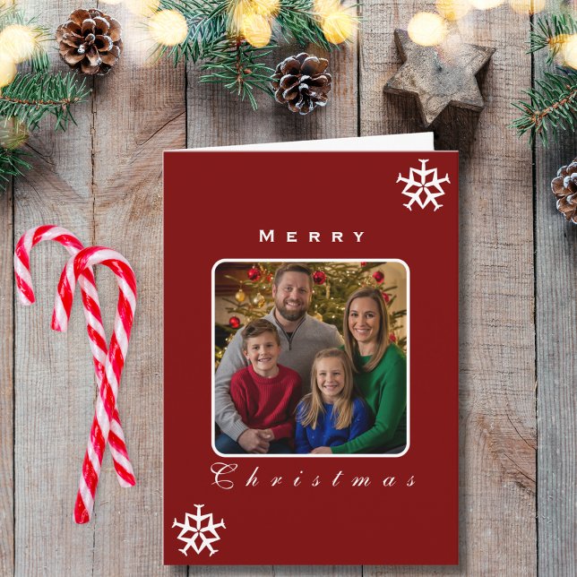 Carte Noël Avion Flocon de neige Photo Drôle Aviation (Créateur téléchargé)