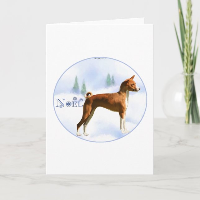 Carte Noel Basenji (Devant)