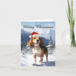 Carte Noël beagle