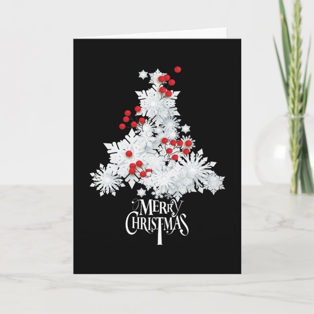 Carte  Noël blanc  (Devant)