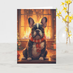 Carte Noël Bouledogue Français – Pull Cozy