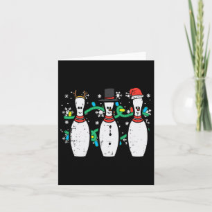 Carte Noël Bowling Funny Xmas Sports Bowler Hommes Femme