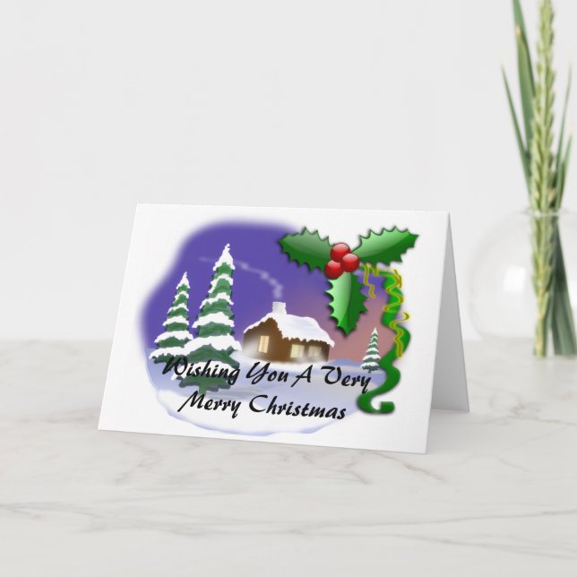 Carte Noël Cabane Cosy  (Devant)