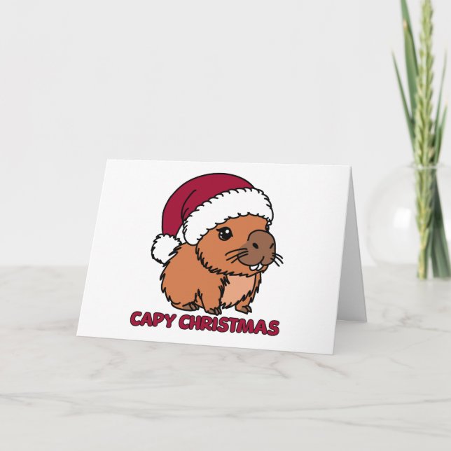 Carte Noël Capybara (Devant)