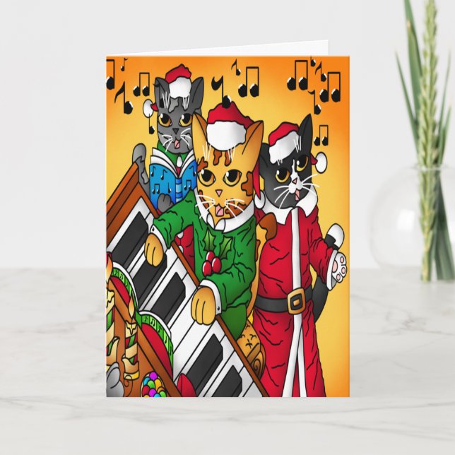 Carte Noël Carol Cats (Devant)