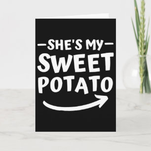 Carte Noël C'est ma pomme de terre sucrée Je suis en tra