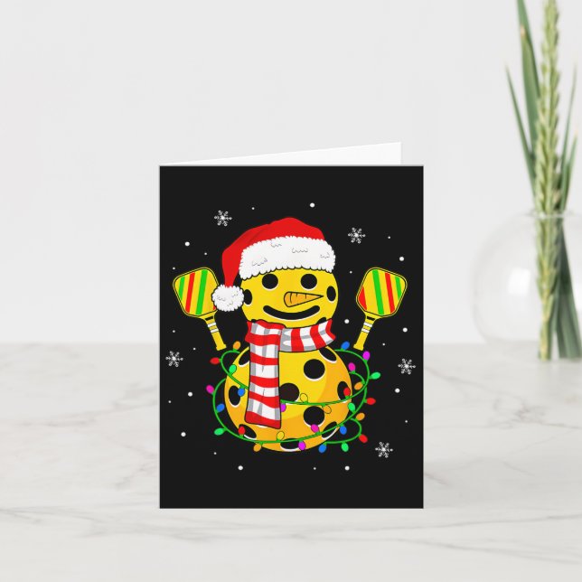 Carte Noël Chapeau Snowman Cadeaux Pour Noël Funny Pickl (Devant)