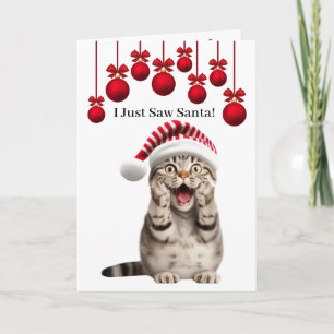 Carte Noël Chat de Noël de Noël de Noël