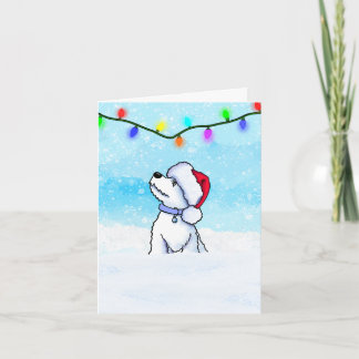 Carte Noël chiot Westie