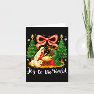 Carte Noël Chrétien Joie Pour Le Monde Coquette Jésus