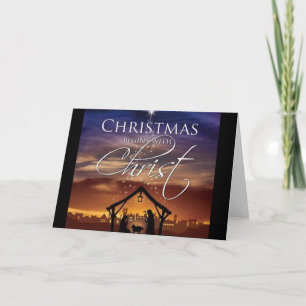 Carte Noël commence avec le Christ