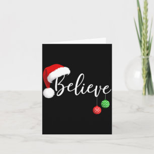 Carte Noël Croire au Père Noël Funny Xmas Famille
