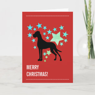 Carte Noël de great dane