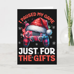 Carte Noël de joueur de jeux vidéo Xmas garçons Chris