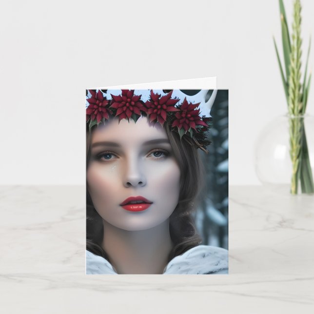 Carte Noël de la déesse d'hiver (Devant)