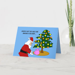 Carte Noël de la grossesse de vacances de père Noël