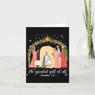 Carte Noël de la Nativité Enfant Jésus Chrétien Le Plus