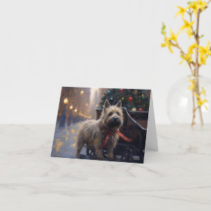 Carte Noël de la saison festive du Cairn Terrier