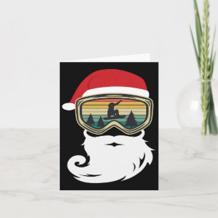 Carte Noël De Snowboard Comme Père Noël Snowboardeur