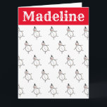 Carte Noël de Snowman personnalisé<br><div class="desc">Cette carte de Noël personnalisée présente le personnage Snowman de l'équipage de Noël.</div>