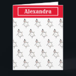 Carte Noël de Snowman personnalisé<br><div class="desc">Cette carte de Noël personnalisée présente le personnage Snowman de l'équipage de Noël.</div>