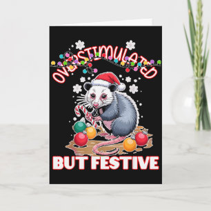 Carte Noël démesuré mais festif et laid