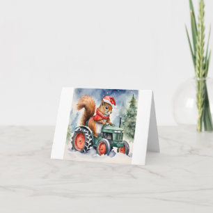 Carte Noël des écureuils