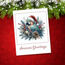 Noël des Joyeuses Fêtes de perroquets tropicaux