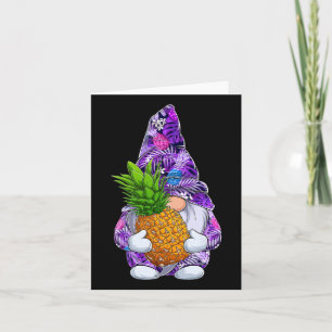 Carte Noël d'été Gnome d'ananas hawaïen de Noël en
