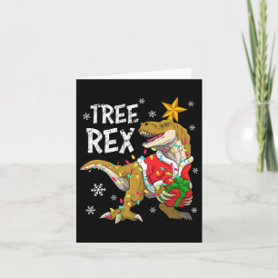 Carte Noël Dinosaure Arbre Rex Pajamas Hommes Garçons En